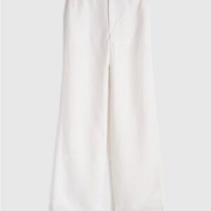 Madewell Linen Wide Leg White Pants